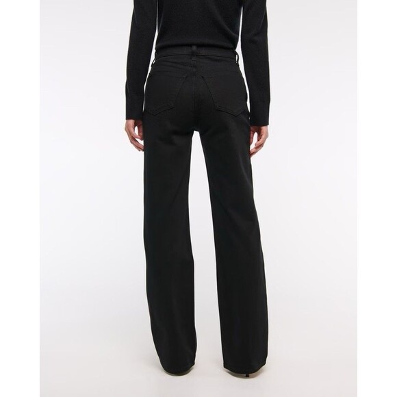 NEW Abercrombie Womens 27 4R High Rise 90s Relaxed Fit Jeans Black Charcoal Wash - Picture 2 of 8